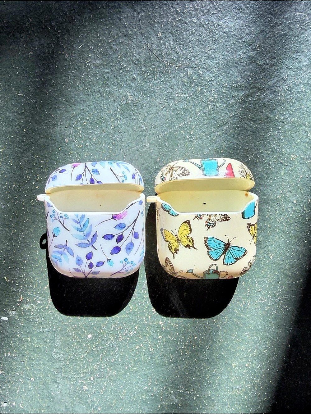 Set of 2, 2nd gen AirPod cases Floral and butterfly